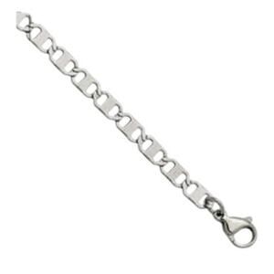 Chisel Stainless‎ Steel Polished Anchor Chain Bracelet 2.75mm 8 Inches